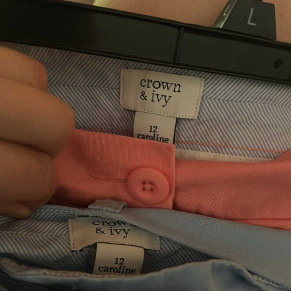 Crown & Ivy caroline shorts pink and blue size 12 - Picture 5 of 5